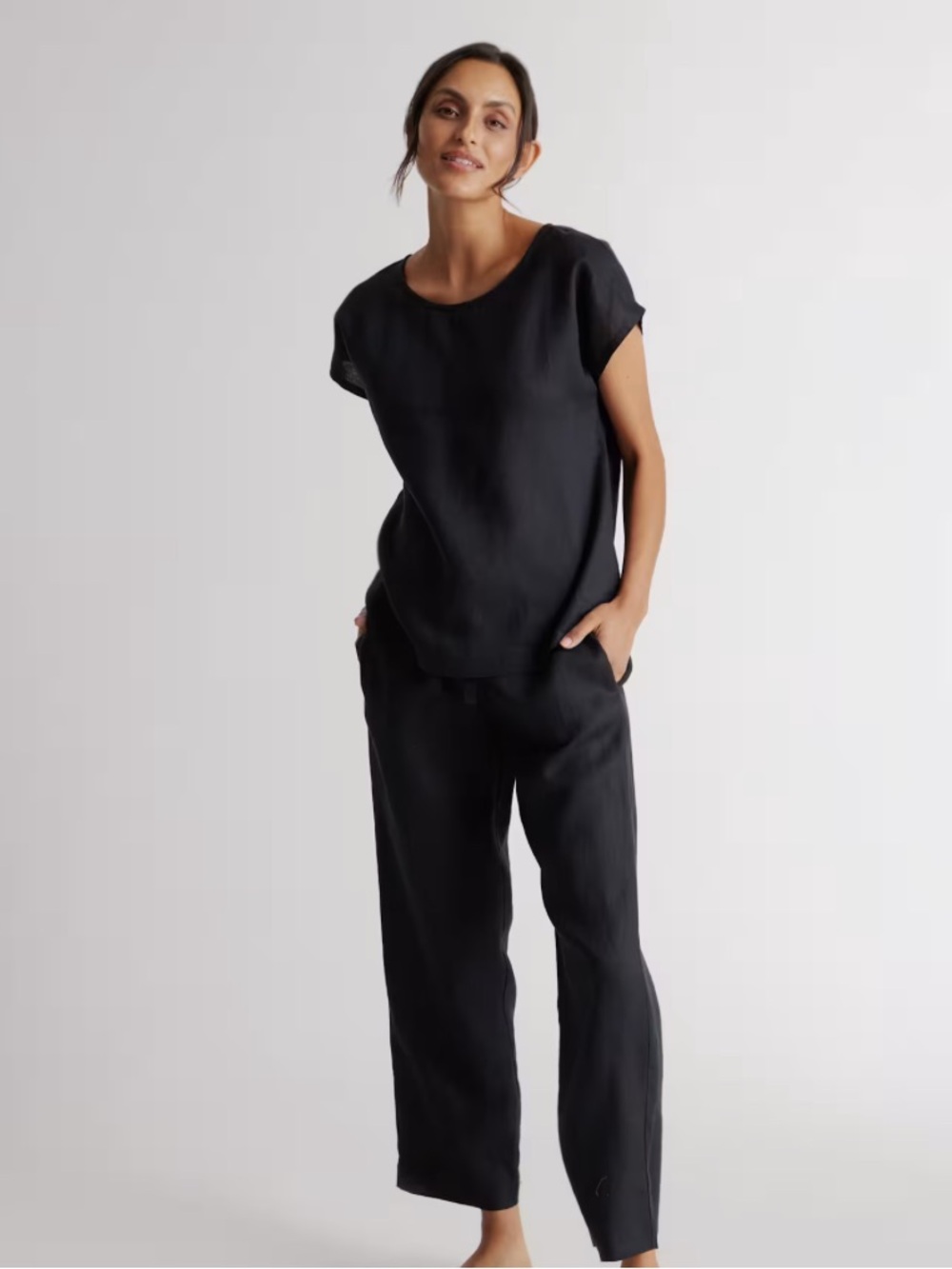NWT Quince 100% European Linen PJ Top